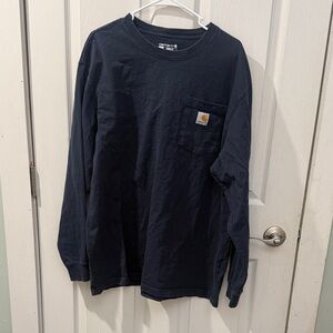 Carhartt Dark Blue Long Sleeve Shirt